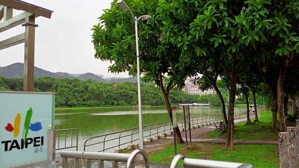 《細雨霏霏的碧湖公園環湖步道》1433541