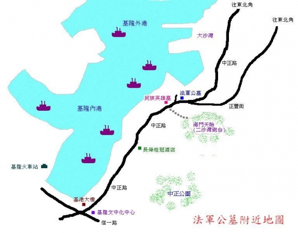 二沙灣砲台步道(海門天險)路線圖