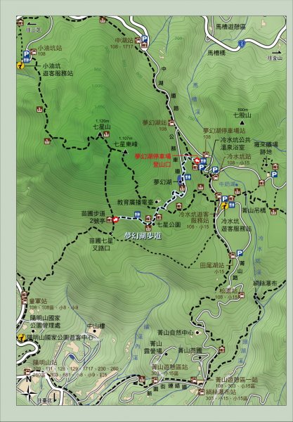 夢幻湖步道路線圖