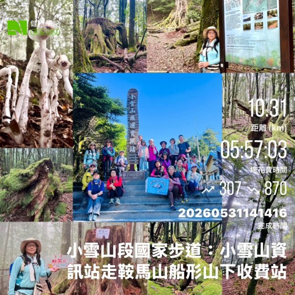 小雪山段國家步道：小雪山資訊站走鞍馬山船形山下收費站3068846