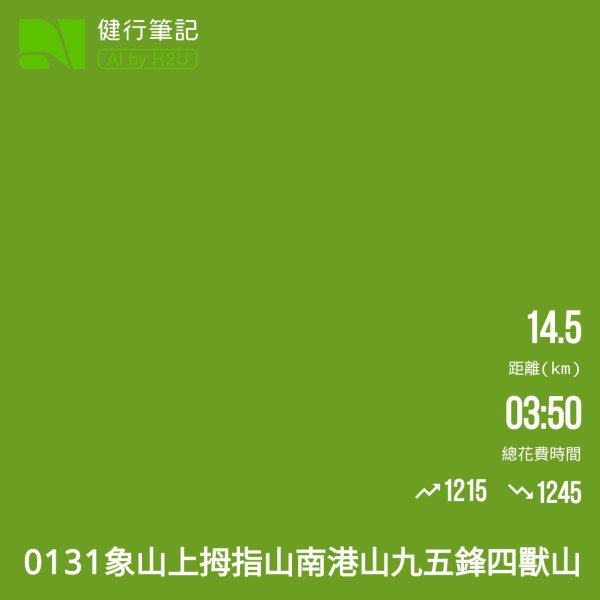 【貓貓自創路線】四獸山+南港山+九五峰+永春坡公園完成!2705801
