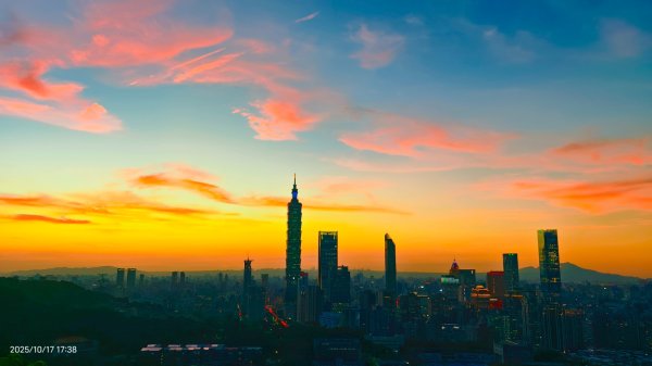 #虎山 #夕陽 #火燒雲 #夜景 #101大樓 10/17 & 192917135
