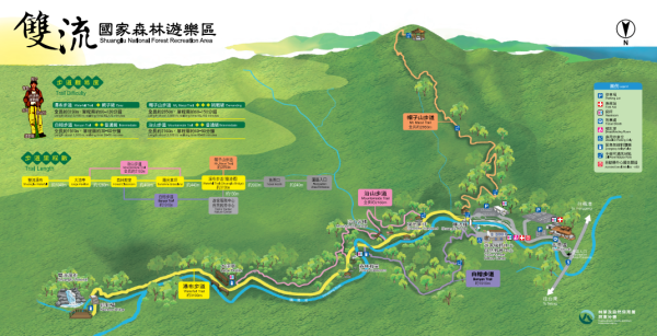 雙流國家森林遊樂區（瀑布步道）路線圖