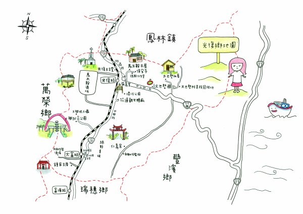 光復濕地生態線路線圖