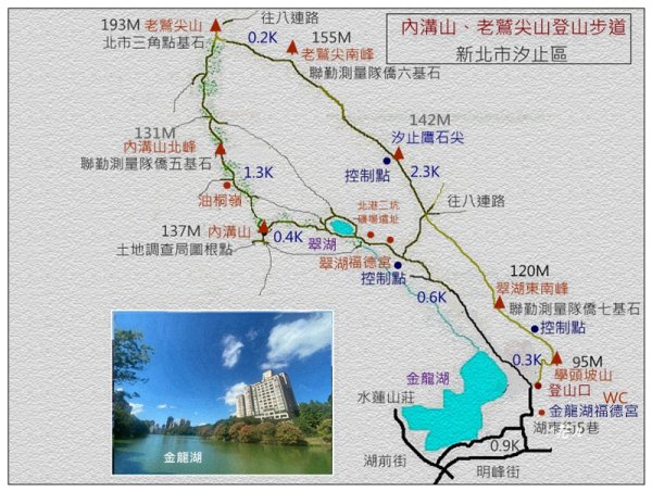 金龍湖、鷹石尖、老鷲尖、內溝山 O型一圈2966578