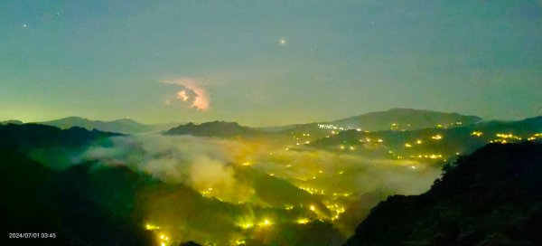 石碇趴趴走追雲趣 - 夜景 #琉璃光雲海流瀑 & 曙光火燒雲 & 藍天 #雲海流瀑 7/1&102539222