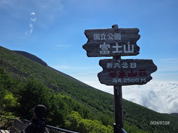 強風大霧的富士山頂3093257
