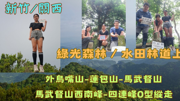 115.05.02新竹／關西 綠光森林／水田林道上（外鳥嘴山-蓮包山-馬武督山-馬武督山西南峰）四連峰O型縱走