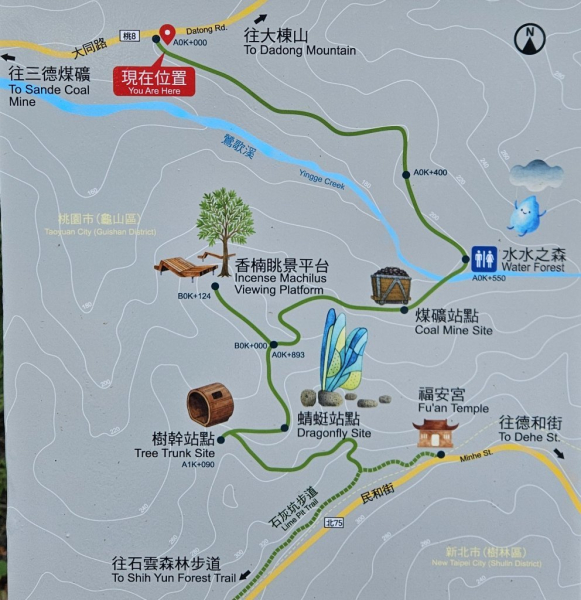 大湖之森步道路線圖