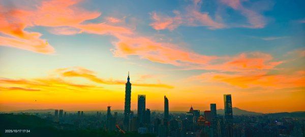 #虎山 #夕陽 #火燒雲 #夜景 #101大樓 10/17 & 192917143