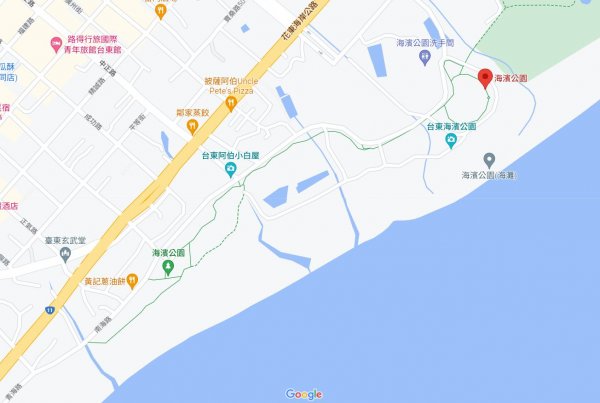台東市海濱公園路線圖