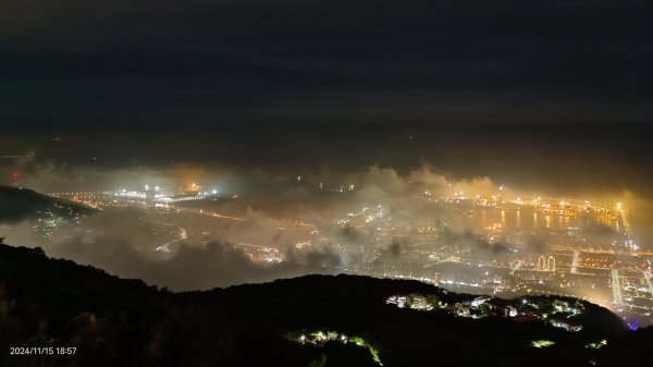 觀音山下雲霧飄渺&月圓百萬夜景11/152648754