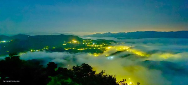 石碇趴趴走追雲趣 - 夜景 #琉璃光雲海流瀑 & 曙光火燒雲 & 藍天 #雲海流瀑 7/1&102539224