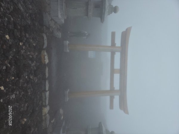 強風大霧的富士山頂3093265