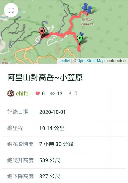 阿里山  小笠原觀景台~對高岳2444米1115193