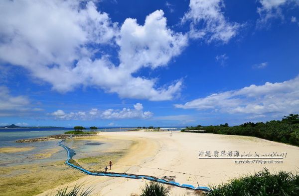 【日本】海洋博公園之美麗海.沖繩北濱的白玉翡翠－烏龜海濱.翡翠海灘