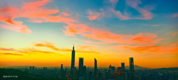 #虎山 #夕陽 #火燒雲 #夜景 #101大樓 10/17 & 192917141