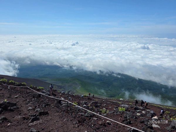 強風大霧的富士山頂3093260