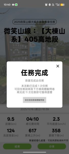 微笑山線：【大棟山系】405高地段2937013