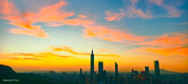 #虎山 #夕陽 #火燒雲 #夜景 #101大樓 10/17 & 192917144