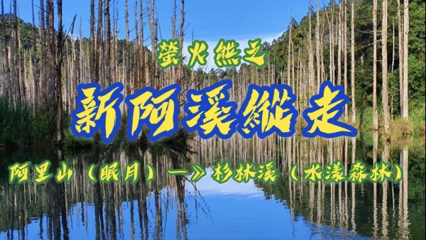 【中級山】新阿溪縱走，眠月支線、神木，水漾森林