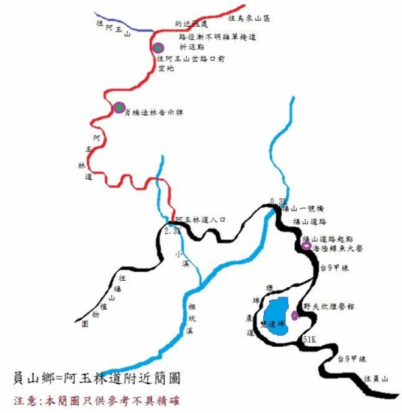 雙連埤環湖步道路線圖