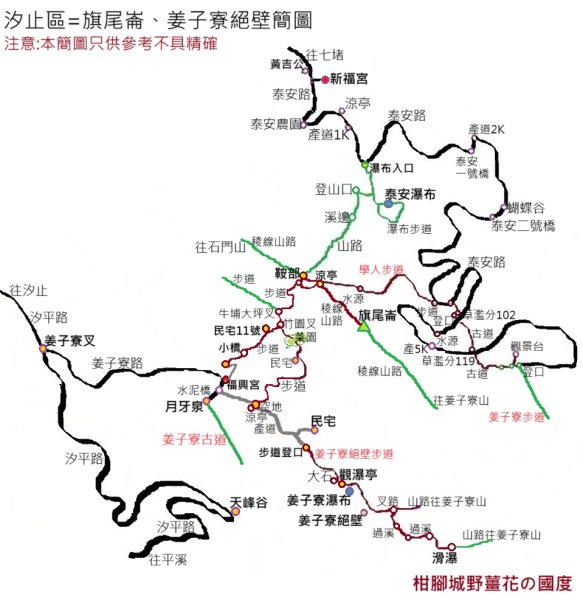 汐止區姜子寮田園步道+旗尾崙+姜子寮絕壁、瀑布O型2822228