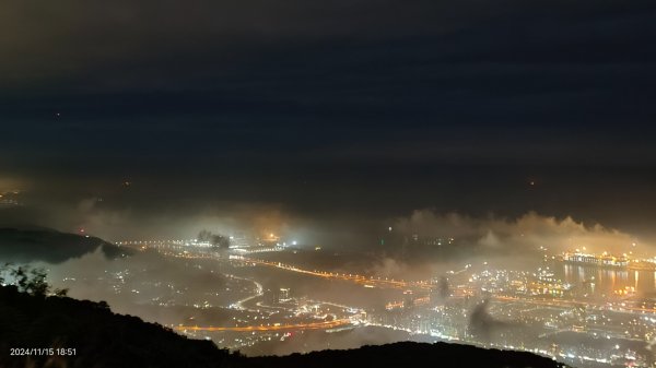 觀音山下雲霧飄渺&月圓百萬夜景11/152648745