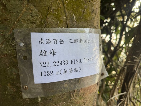 《春峰》《雄峰》《三腳南山南峰 (清峰)》《三腳南山》《三界埔山》《水井山》- 《南瀛百岳》3013064