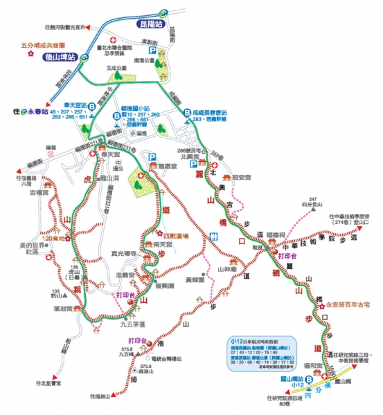 麗山橋口親山步道路線圖