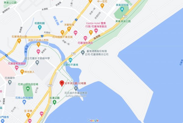 太平洋3D地景公園路線圖