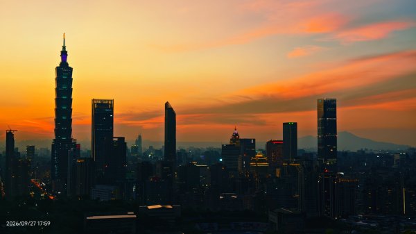 #虎山峰 #夕陽 #霞光 #101 #夜景 #國父紀念館 #月亮 9/273123739