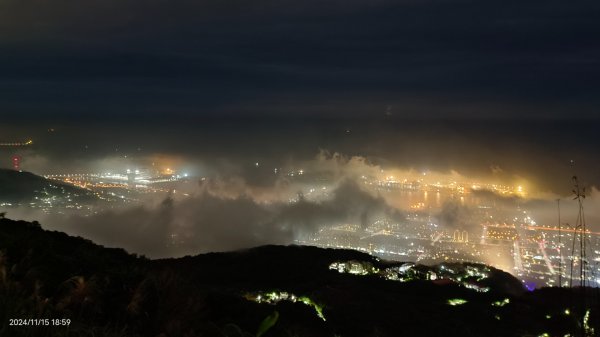 觀音山下雲霧飄渺&月圓百萬夜景11/152648757