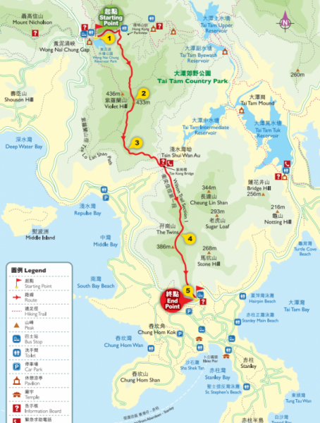 衛奕信徑：香港陽明山莊至赤柱峽道- 健行筆記