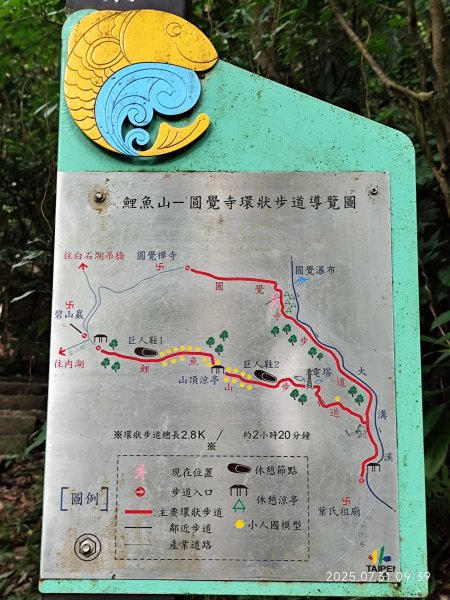 大湖公園→大溝溪生態治水園區→圓覺寺步道→圓覺瀑布→圓覺寺→鯉魚山步道【臺北大縱走 4、臺北健走趣】2849089