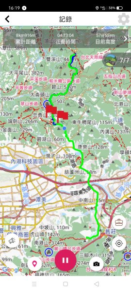 【臺北大縱走4】風櫃嘴→雙溪溝古道→五指山古道→大崙頭山北面步道→許願步道→圓覺寺步道→大溝溪→大湖2469202