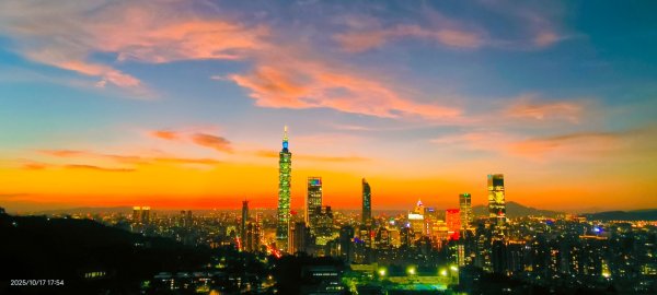 #虎山 #夕陽 #火燒雲 #夜景 #101大樓 10/17 & 192917127