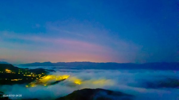 石碇趴趴走追雲趣 - 夜景 #琉璃光雲海流瀑 & 曙光火燒雲 & 藍天 #雲海流瀑 7/1&102539228