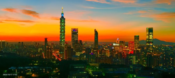#虎山 #夕陽 #火燒雲 #夜景 #101大樓 10/17 & 192917133