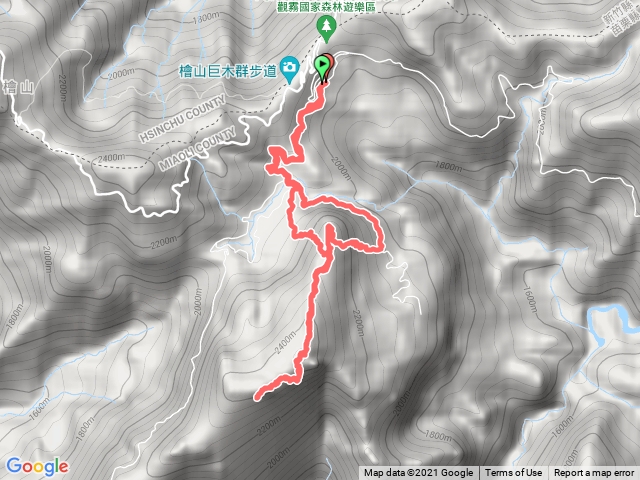 20210512觀霧榛山步道～榛山北峰~榛山~榛山步道O型路線