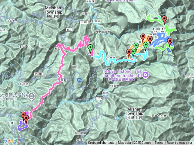 二萬坪山、屏遮那山＋阿里山賞櫻、神木群、小笠原山＋二延平山（三日行） 2025∕03∕24～26