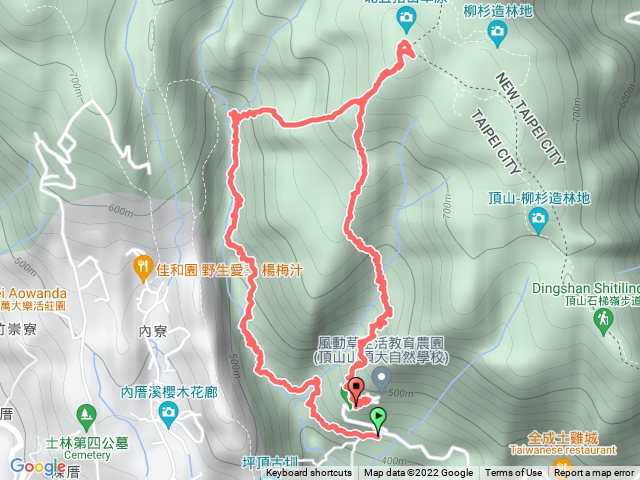 登峰圳-內雙溪古道-高頂山-荷蘭古道O型