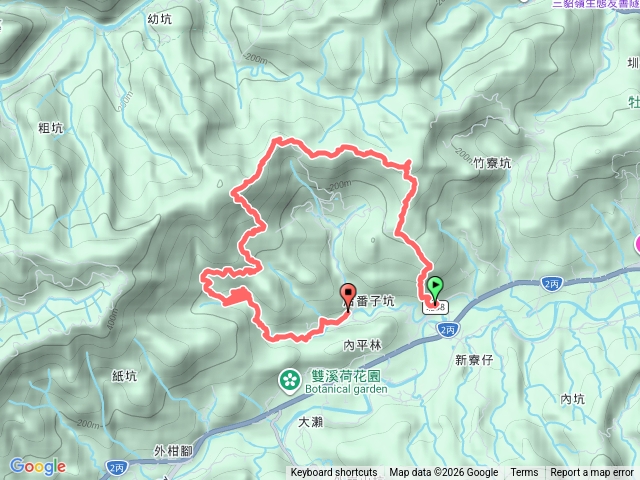 艋舺崙古道-新路尾山-大平林山-武山煤礦-焦炭窯-后番子坑O型