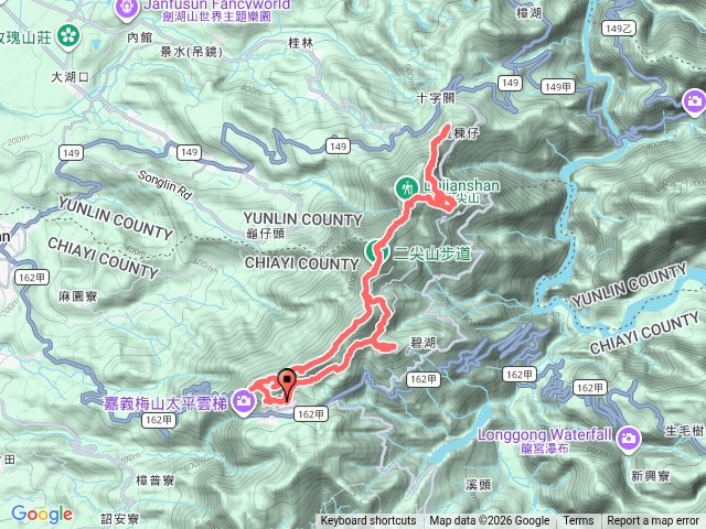 115.3.22太平山西峰-太平山-梨子腳山-馬鞍山-二尖山-大尖山-後凍仔山-碧湖山（雲嘉七連峰）預覽圖