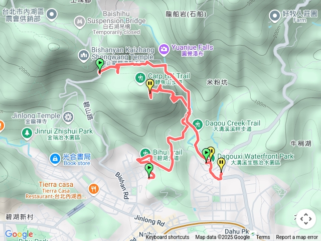 碧山鯉魚山圓山瀑布步道