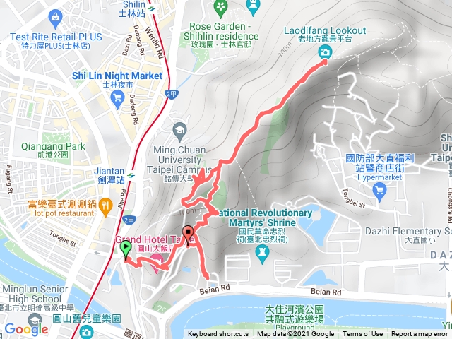 (捷運劍潭站) 劍潭山