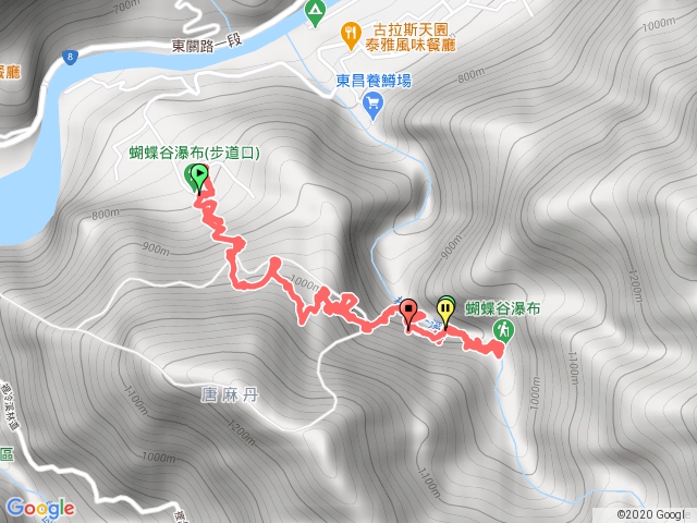 蝴蝶谷瀑布步道