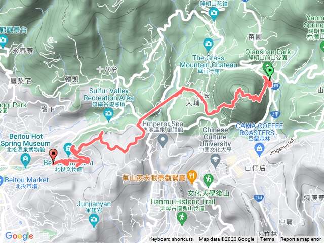 陽明山→紗帽山→北投