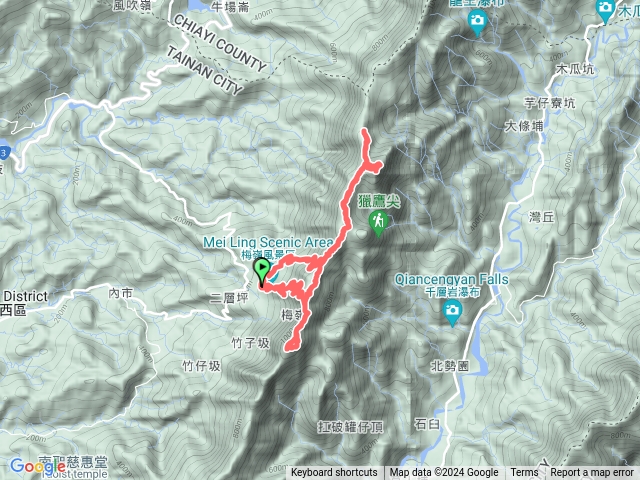 梅峰、竹子尖山、難山