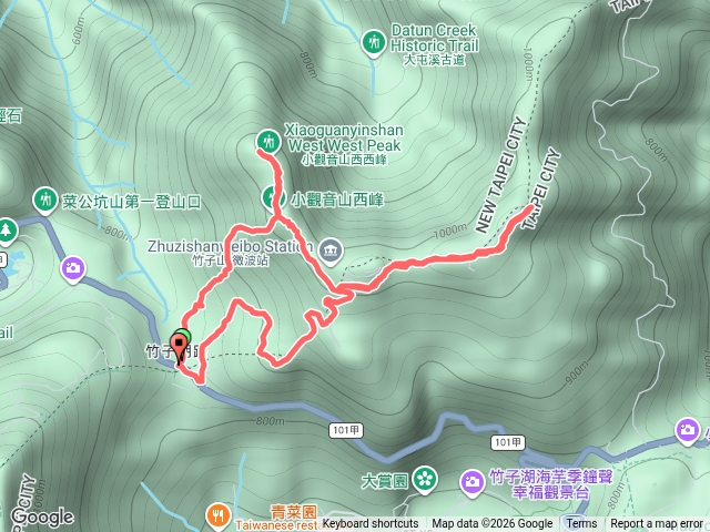 小觀音山Y型路線預覽圖